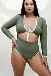 Anya Ribbed Rashie (Olive)